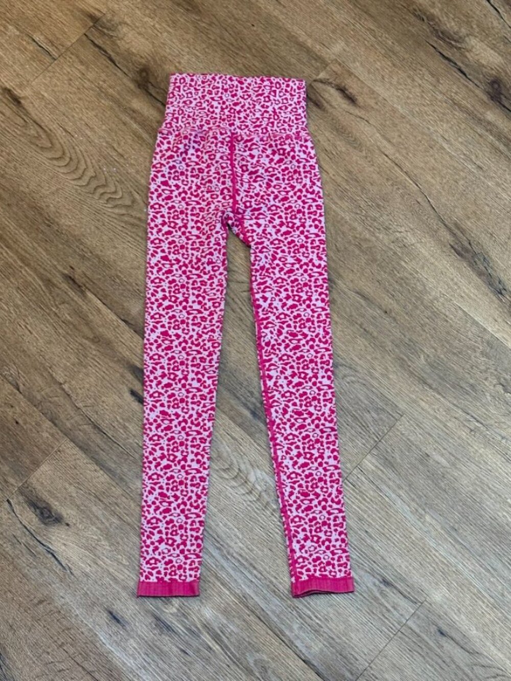 FP Movement Free People Leggings XS/S Pink Leopard Print High Rise